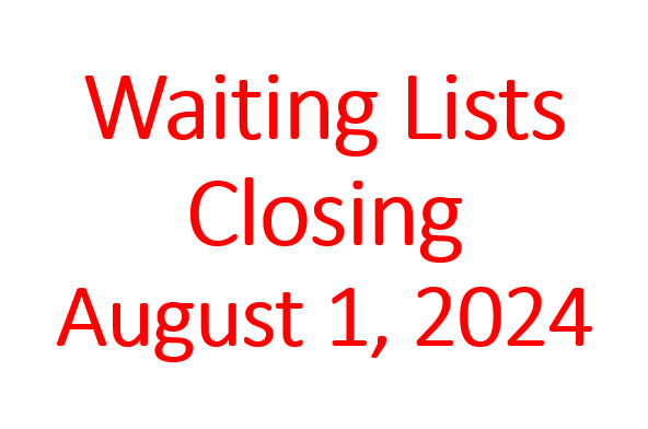 Waiting Lists Closing 20240801